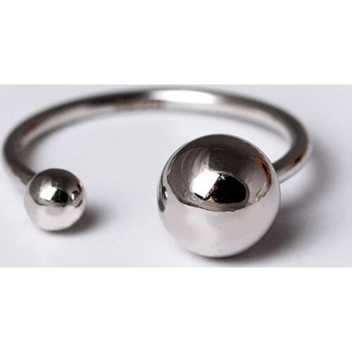 Beads Rings 100% Sterling 925 silver Jewelry Vintage Adjustable rings for women gift