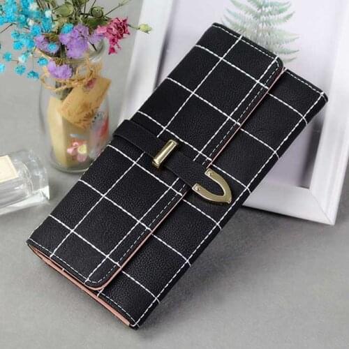 Laxury Women Wallet Cards ID Holder Zipper Lady Purses Handbags Plaids Long Moneybags Coin Purse Female Casual Wallets Bags