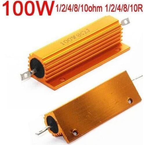 100W Watt 1ohm 1R 2ohm 2R /4 ohm 4R / 8ohm 8R 10ohm 10R Power Metal resistor F / tube amp test dummy Load Amplifier