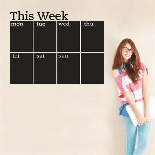 Wall Sticker For Kids Rooms School Office This Week Plan Removable PVC Blackboard Stickers Decor Decals Art Chalkboard