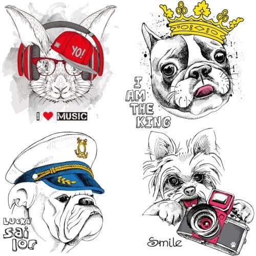 ZOTOONE Animal stickers for iron transfer clothes DIY accessory t-shirt dresses washable heat transfer
