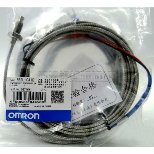 Free shipping Original authentic Omron OMORN temperature sensor E52L-CA1D M6 wire length 2M K type thermocouple