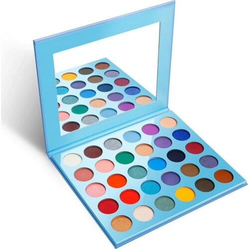 5 Piece Private Label Matte Blue Eyeshadow Palette Long Lasting Shimmer Pigment Eye Shadow Pallete Custom Logo