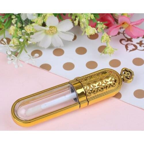 8ml Refillable Pretty Tool Gold Empty Plastic Lip Gloss Tube Balm Bottle Container
