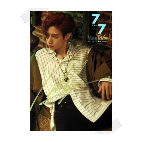 Signed GOT7 GOT 7 MARK autographed photo 7 FOR 7 6 inches free shipping 102017A