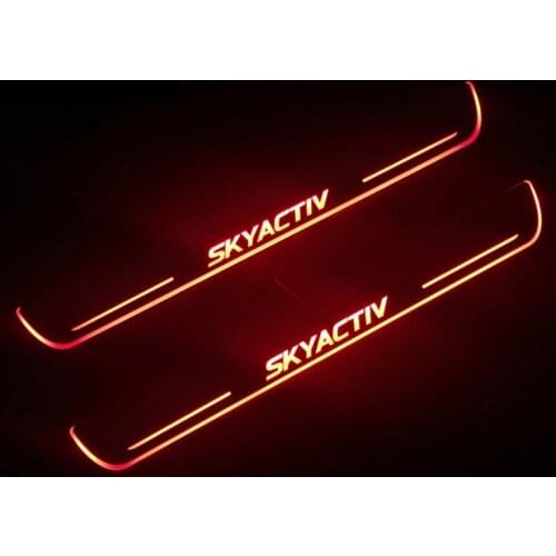 Welcome Pedal Lights For Mazda 2 Skyactiv 2015 2016 2017 2018 Pedal car Door Sill Pathway Lamps led thresholds scuff plates auto