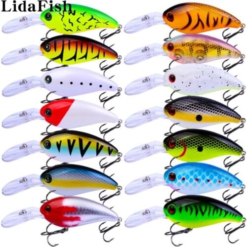 10CM-14.52G Crank Wobblers Fishing Lure Minnow Hard Bait Artificial Simulation Floating Pike Carp Fishing Tackle