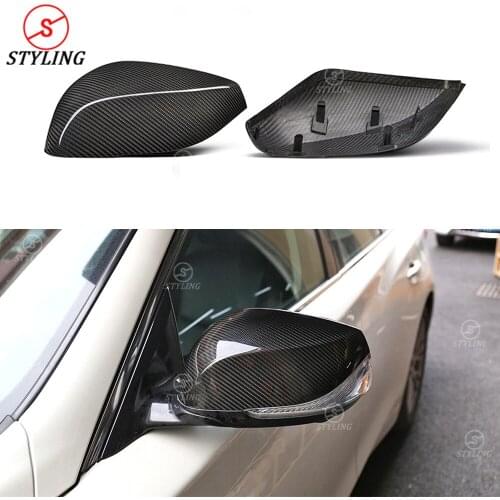 Q50 Q60 Mirror cover Replace For Infiniti Q70 QX30 Dry Carbon Fiber Mirror Cover Rear Side View 2014 2015 2016 2017 2018 2019