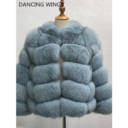 2020 Womens Winter Thick Warm Real Fox Fur Medium Long Coats Outerwear Top Quality Fashion Jacket