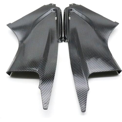 1 Pair ABS Carbon Fiber Style Side Air Dust Insert Covers Fairings Fit For Yamaha YZF R6 2003 2004 2005