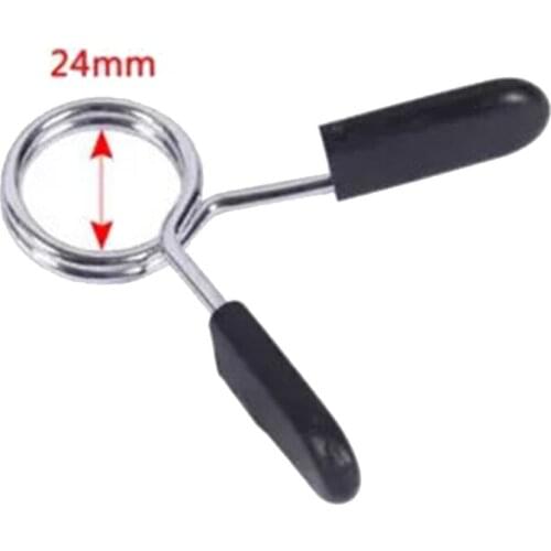 1pc Adjustabole 24mm Barbell Buckle Gym Weight Bar Dumbbell Lock Clamp Spring Collar Clips Spring Steel Grip