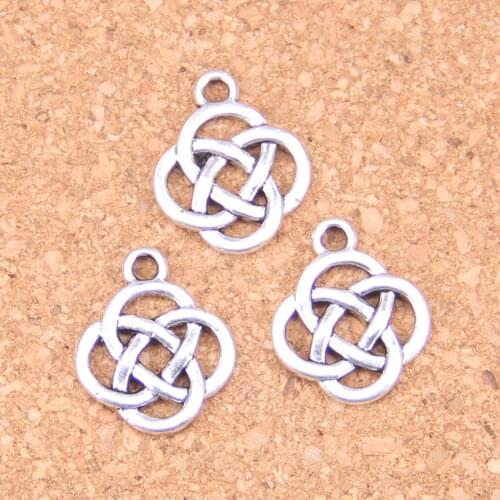 20pcs Charms knot amulet 18x16mm Antique Pendants,Vintage Tibetan Silver Jewelry,DIY for bracelet necklace