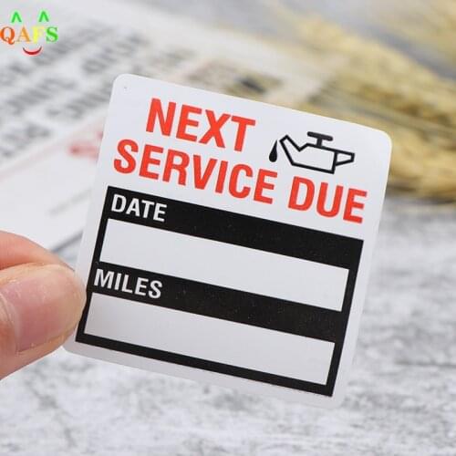 100pcs/roll Oil Change/Service Reminder Stickers Window Sticker Adhesive Labels Car Sticker