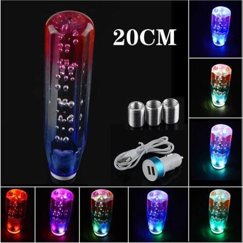 15 / 20CM RBG Lighting LED Manual Gear Shift Knob Stick Shifter Cool Replacements Universal Stylish Car Accessories HOT