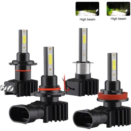 Car Led Headlamp 12V 24W Auto Led H1 H3 H4 H8 H9 H11 9012 HIR2 6000K H7 Led Headlight 9005 HB3 9006 HB4 4800LM Fog Light Bulbs