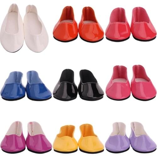 7 Cm Doll Shoes Flat shoes For 18 Inch Dolls & 43 Cm New Born Baby & Our Generation Girls Birthday Toy Gifts