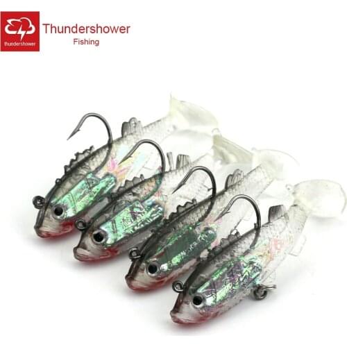 Big Sale 20pcs 3D Eyes Fishing Lure Artificial Fish Soft Bait With Steel Hooks Rubber Silicon Wobblers Tackle 8.5cm 17.5g