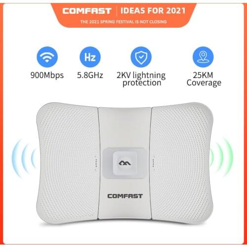 COMFAST CF-E319A 5G Wireless Bridge 900Mbps 25KM Outdoor AP CPE Signal Amplifier CPE 26dBi antenna WiFi Repeater Extender Router