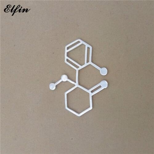 Elfin Trendy Small Ketamine Molecule Pendants in Rectangle Multipolar Neuron Biology Gift Psychology Jewellery
