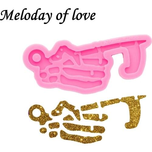 Glossy No Touch Door Tool Keychain Mold Door hook Silicone Mould DIY Handmade for Epoxy Making chocolate Polymer Clay DY0511