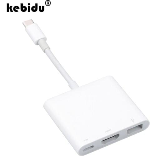 Type-C USB C to HDMI-compatible USB3.1 Type c Multifunction Adapter Cable Male to Female Charging Converter Digital AV Multiport