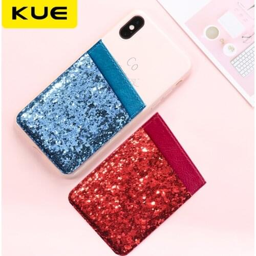 Fashion Mobile Phone Wallet Sticker For iPhone 11 X XS Max Ring Holder Pocket Card Slot Sticker For Xiaomi Samsung Huawei