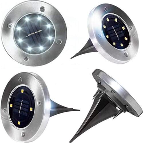 16 Led Ground Light Solar Powered Garden Landscape Lawn Lamp Buried Light Outdoor Road Stairs Decking light With light Sensor