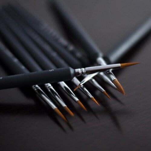 9pcs/Set Artist Nylon Hair Brush Pen for Gouache Watercolor Paint Oil Painting GK99