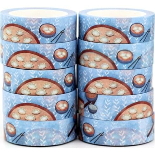 NEW 10pcs/Lot Decorative Dumplings Washi Tapes DIY Bullet Journal Adhesive Masking Tape Cute Stationery
