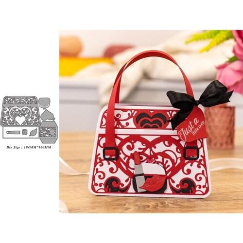 2021 New Christmas Love Heart Handbag Cutting Dies DIY Mold Paper Metal Craft Dies for Card Making Cut Dies Embossing Molds
