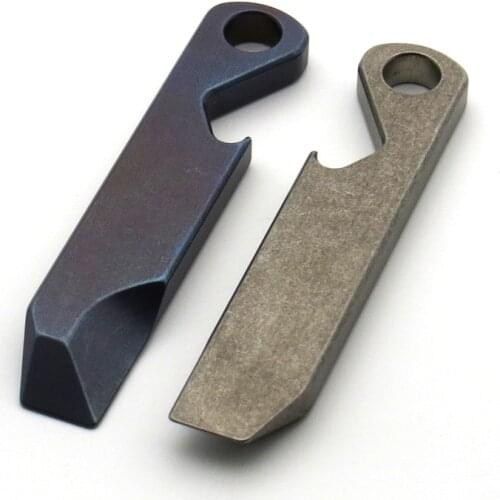 Outdoor EDC Titanium Alloy Crowbar Keychain Bottle Opener Box Opener Tool