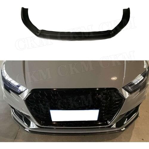 Carbon Fiber Front Lip Spoiler For Audi A3 RS3 2017 -2019 Not For A3 Standard S3 FRP Head Bumper Extension Chin Car Styling