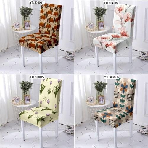 Plant flower leaves pink chair cover chair home decor desk chair cover chairs dining room dinner table and chairs bar chair home