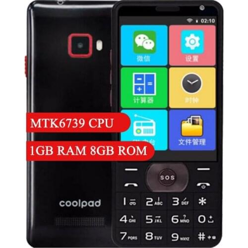 Coolpad C558 Full Netcom 4G version Smartphone for old people MTK6739 1800mAh Battery 1+8G 2MP rear camera Android Phone