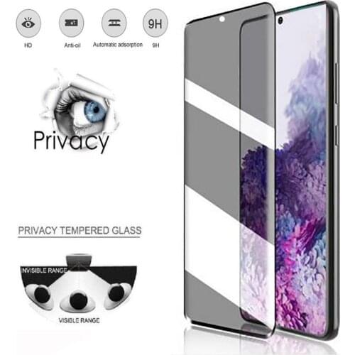 Phone Privacy Full Screen Protector Anti-See Tempered Glass For Samsung Galaxy S20 Plus / S 20 Ultra Cellphone Protective Film