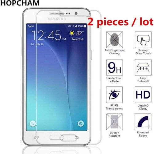 HOPCHAM 2pcs 9H 2.5D Screen Protector For Samsung Galaxy J7 Neo J701M J701F / J7 Nxt / J7 Core Tempered Glass For Samsung J7 Neo