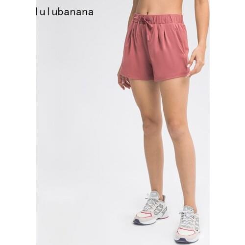 Lulubanana YOGA Womens Stretch Lounge Travel Shorts Elastic Waist Comfy Workout Shorts with Pockets