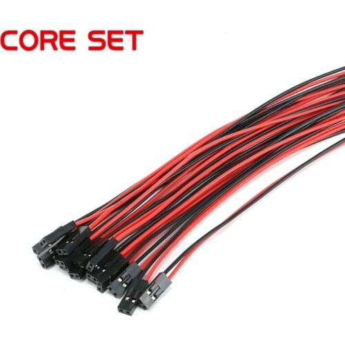 10pcs/lot 2PIN 2 Pin Female Jumper Connector Wire 24AWG 2P Dupont Cable For 3D Printer 10CM/20CM/30CM Length