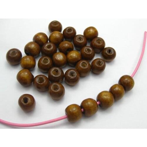 100 pcs Coffee 12mm(1/2") Round Wood Beads~Wooden Beads