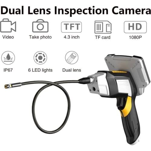 4.3inch LCD Monitor 2MP 1080P Dual Lens Wireless WIFI Endoscope Inspection Borescope Double Camera Otoscope Microscope