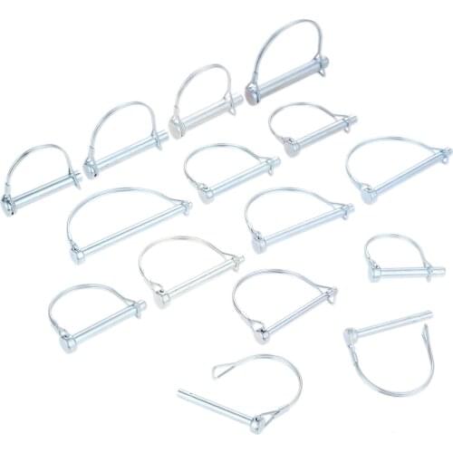 5/4/2Pcs M6-M12 Heavy Duty Safety Coupler Shaft Locking Ring Split Hitch Steel Coupler Safety Pin For Farm Lawn Garden