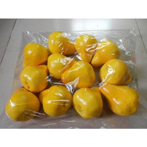 8cm yellow pear Simulation fruit Mini Fruit model simulation fruit vegetable set fake fruit decorative accessories