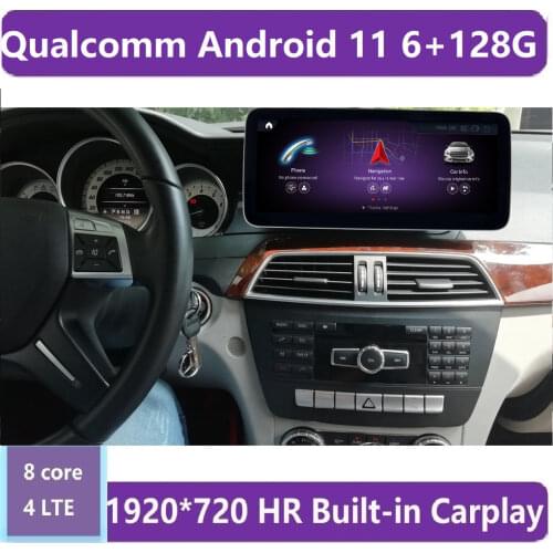 Android 10 Qualcomm Octa Core Touch Anti-Glare screen GPS navigation Fit for Mercedes Benz GLC/C 2008-2018 w205 wifi LTE BT