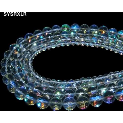 Wholesale Faceted Austria Crystal Synthesis Glitter Stone Loose Beads For Jewelry Making DIY Bracelet Necklace 6 8 10 12 MM