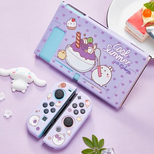 For Nintend Switch Case Cute Cartoon Full Cover Shell Joy-Con Controller Shell Hard TPU Cover Box For Nintend Switch Accessories