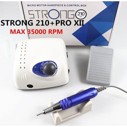 Strong 210 Nail Drill 65W Dental LAB Machine Cutters for Electric Manicure Nail Drill Milling Manicure Machine Polish Nail File