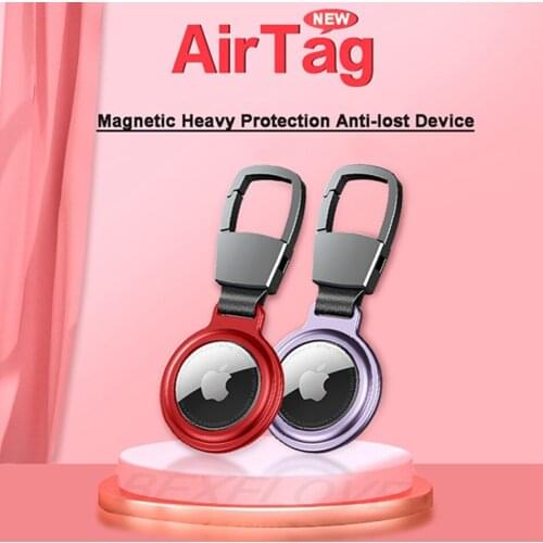 Magnetic Case For Airtag Case Locator Tracker Protective Cover For Apple Airtags Case Shockproof Keychain Accessorie Cover Funda