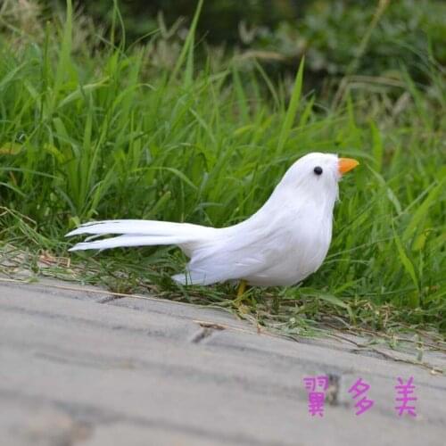Cute small simulation white bird model polyethylene & furs simulation bird doll gift about 13cm 1266