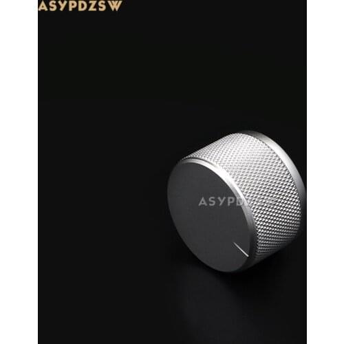 1 PCS Knurled Sandblasting silver 35*22 Aluminum Volume knob Power amplifier potentiometer knob