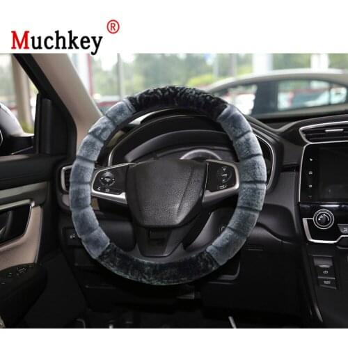 For Honda CR-V 2018 Plush Car Steering Wheel Cover New Fashionable Color Matching Soft Skin-Friendly Auto Accessories